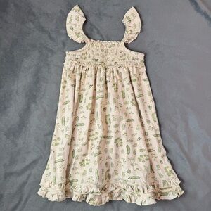 L'ovedbaby Stone Botanica | Kids' Organic Cotton Smocked Summer Dress